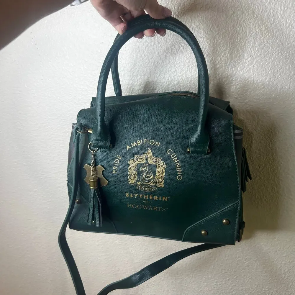 Harry Potter Purse Handbag Green Slytherin House Womens Shoulder Satchel Bag